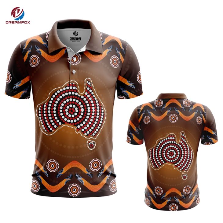 Polo aborigene sublimate personalizzate per l'Australia